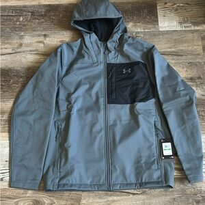 Under Armour Men's Gray Hooded Jacket large
